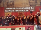 <h5>X ANIVERSARIO FALLA PLAZA MOSSÉN MILÁ 1º CERTAMEN DE TUNAS DE VALENCIA EN FALLAS 1985.</h5>